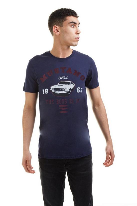 Petrol Heads Mustang The Boss Is In Cotton T-shirt 1