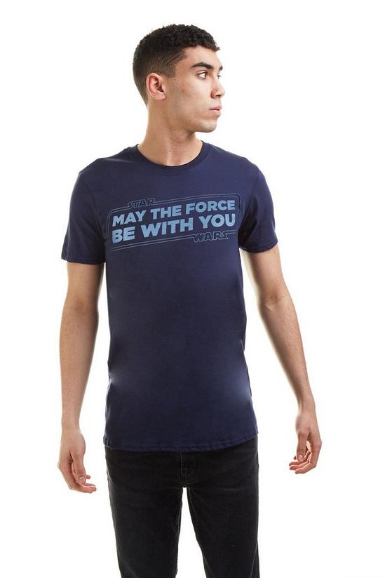 Star Wars Force Slogan Cotton T-shirt 1