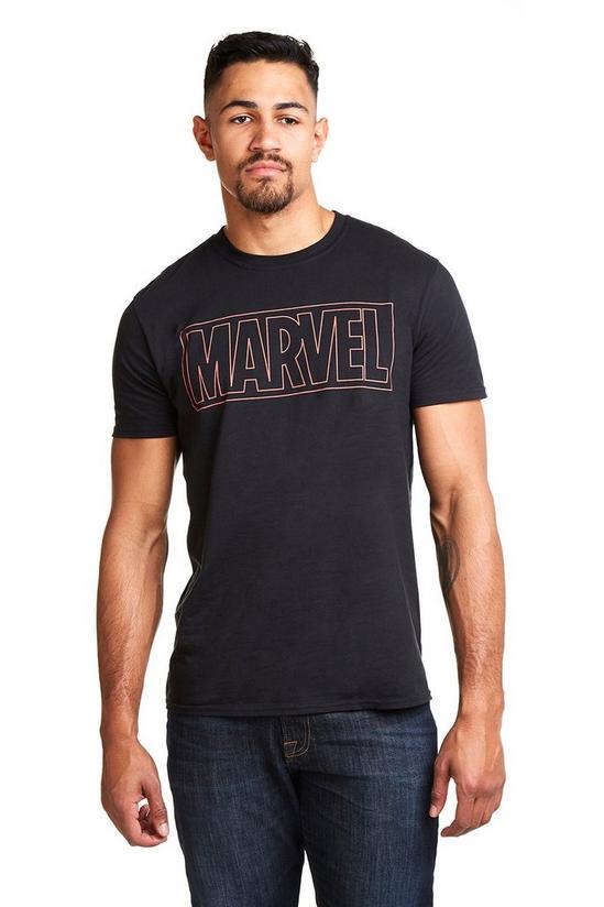 Marvel Outline Logo Cotton T-shirt 1