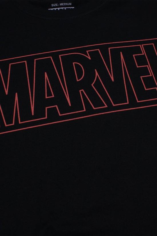 Marvel Outline Logo Cotton T-shirt 4