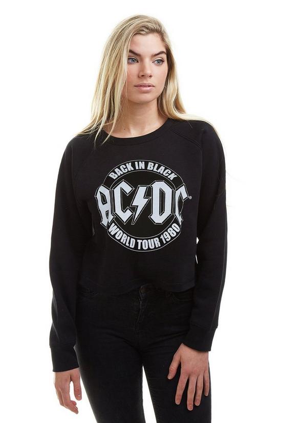 AC/DC Tour Emblem Cotton Cropped Sweatshirt 1