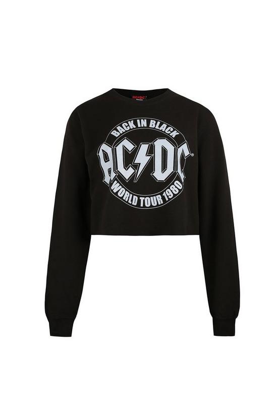 AC/DC Tour Emblem Cotton Cropped Sweatshirt 2