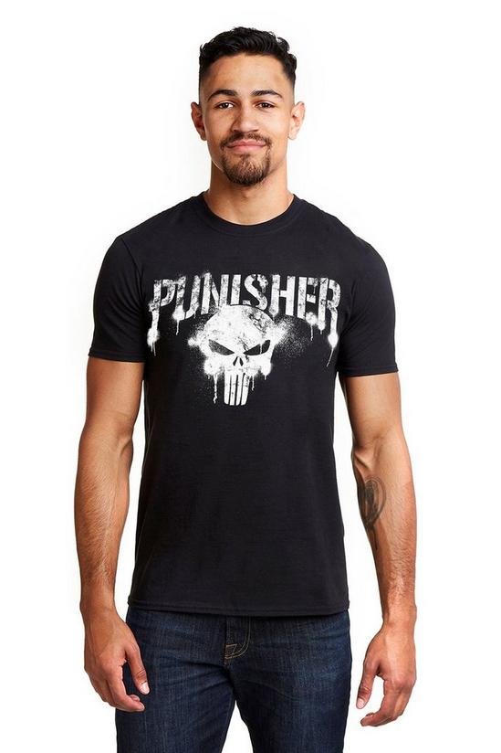 Marvel Punisher Text Cotton T-shirt 1