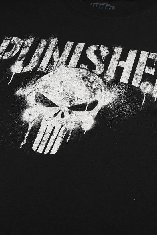 Marvel Punisher Text Cotton T-shirt 4