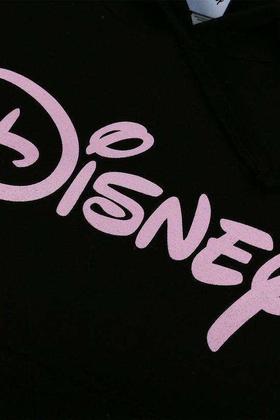 Disney Plain Logo Cotton Cropped Hoodie 4