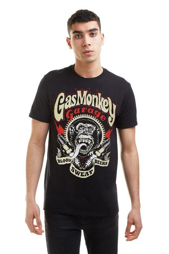 Gas Monkey Blood Sweat and Beers Cotton T-shirt 1