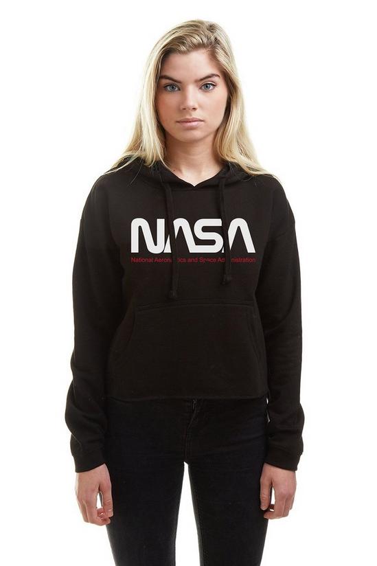 NASA Insignia Cotton Cropped Hoodie 1