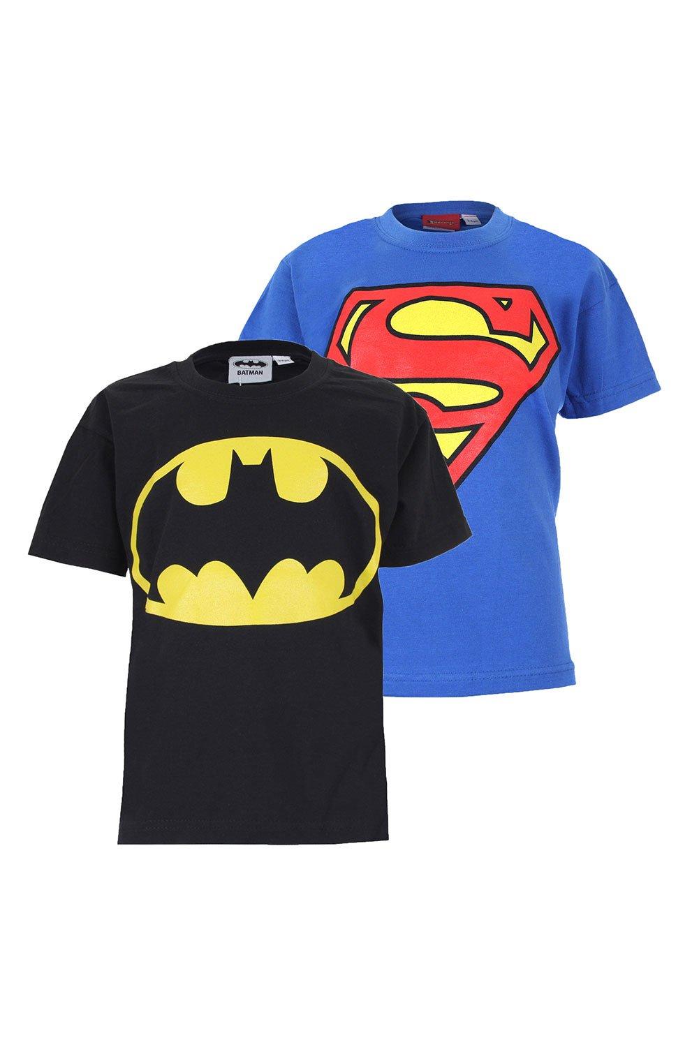 Superman & Batman Kids 2 Pack Cotton T-Shirt