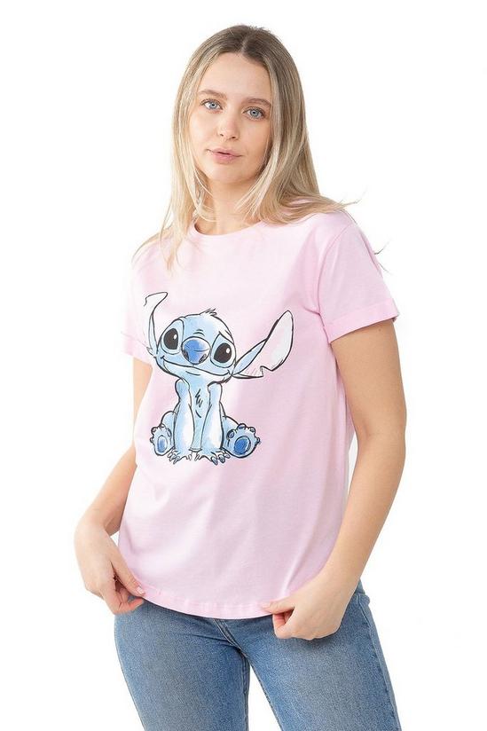 Disney Stitch Sketch Cotton T-shirt 1