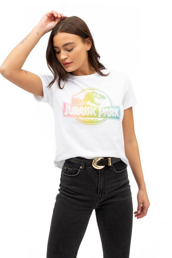 Jurassic Park Gradient Logo Cotton T-shirt 1