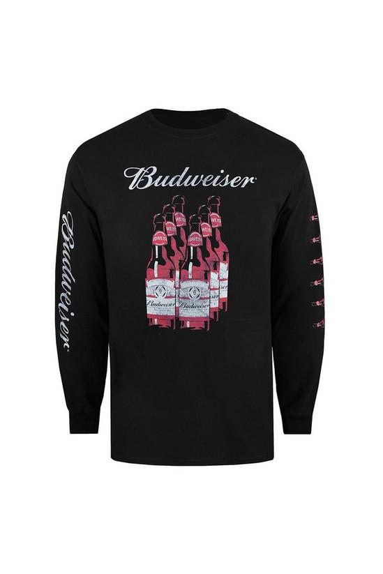 Budweiser Six Pack Bottles Long Sleeve Cotton T-shirt 2