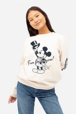 Seventyseven Lifestyle Damen Disney T-Shirt Mickey Mouse Glitzer