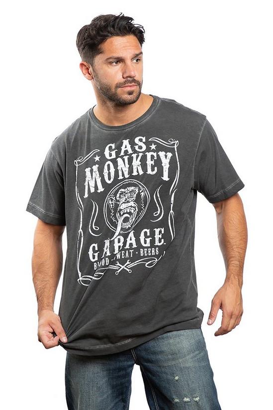 Gas Monkey Label - Vintage Wash Cotton T-shirt 1