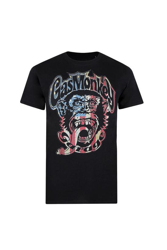 Gas Monkey Monkey Flag Cotton T-shirt 2
