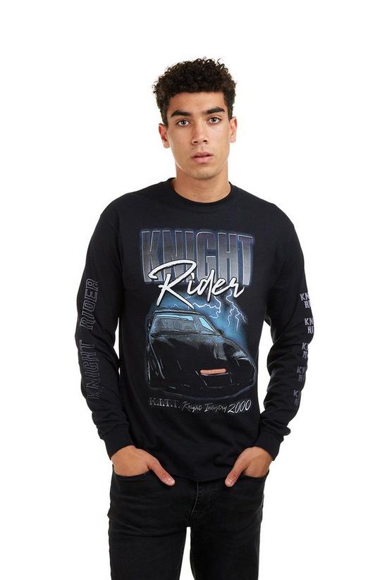 Knight Rider Knight Rider Lightning  Mens Long Sleeve T-shirt 1