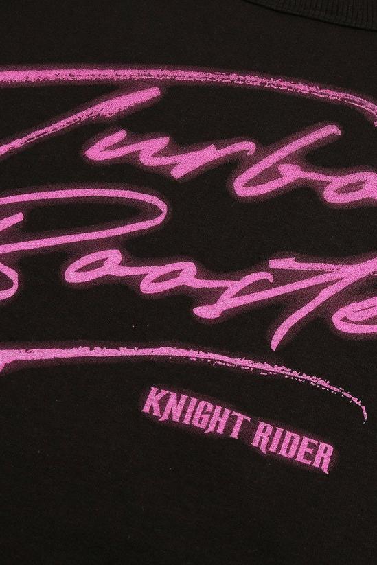 Knight Rider Knight Rider Neon Turbo Cropped Crew Sweatshirt 3