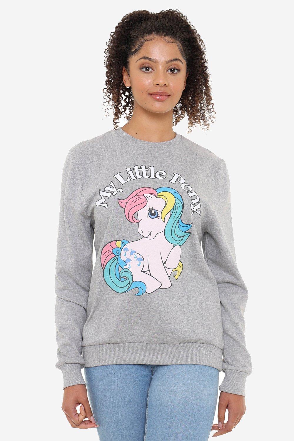 pink pony womens crew sweatshirt