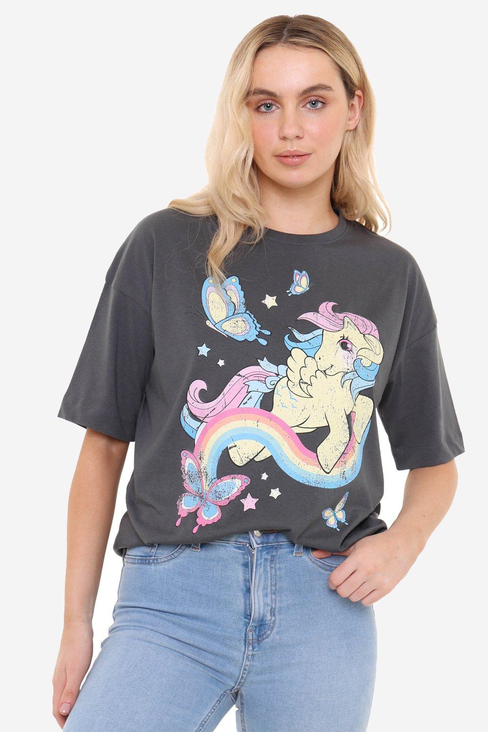 whimsicle pony womens oversized t-shirt