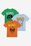 Marvel Captain America, Spiderman, Hulk Boys T-Shirt 3 Pack thumbnail 1