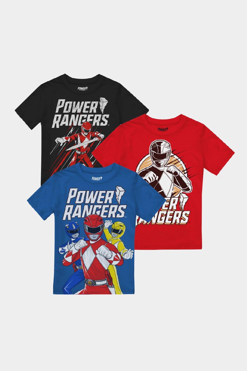 Power Rangers Team Boys T-Shirt 3 Pack