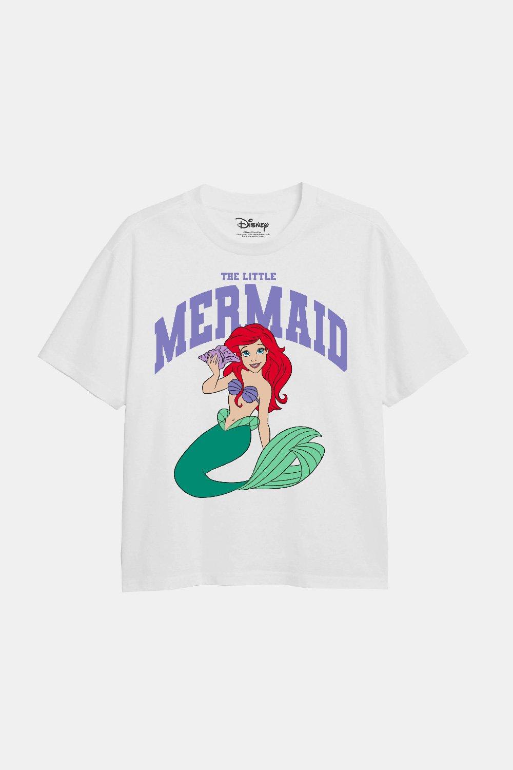 Little Mermaid Collegiate Girls T-Shirt