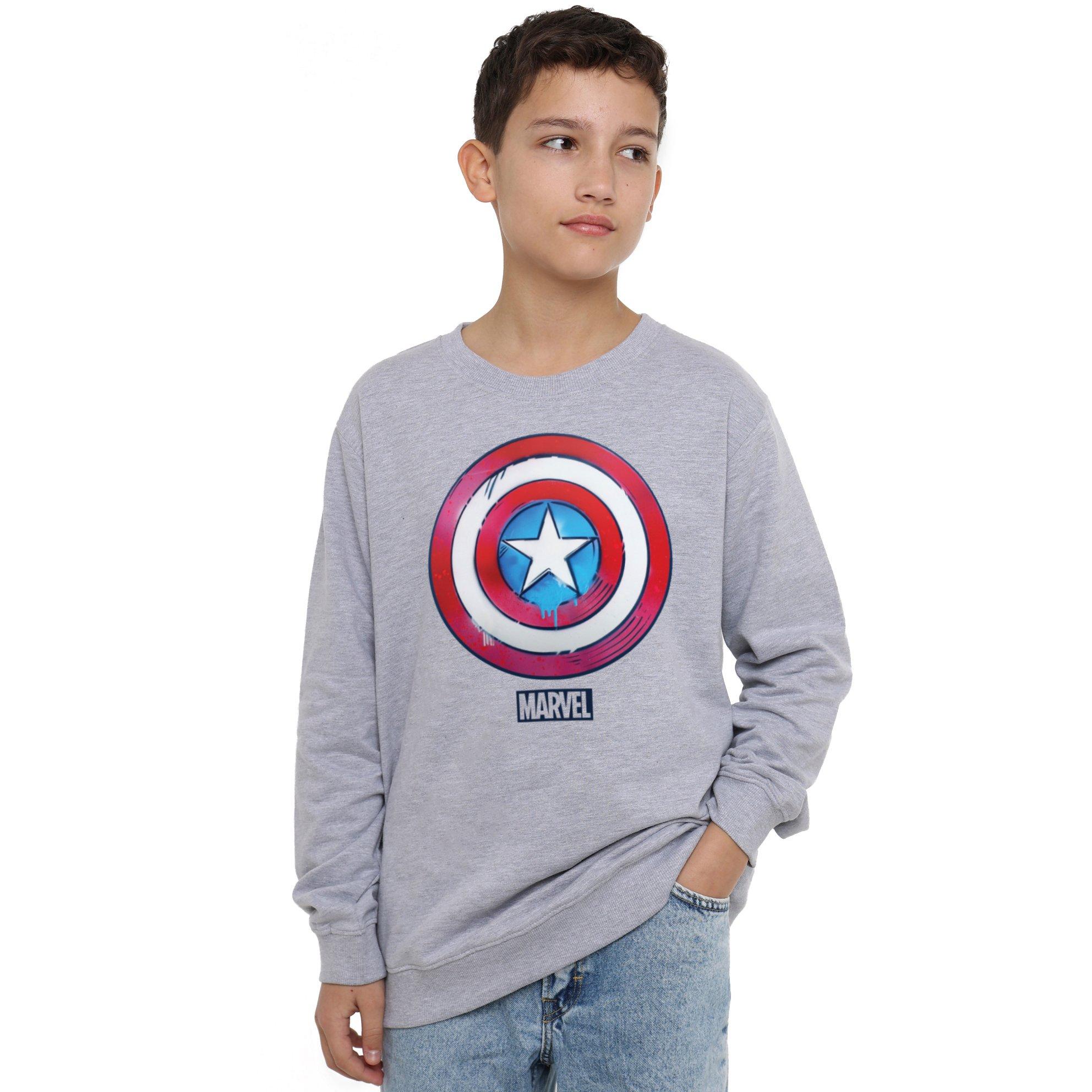 Captain America Drip Shield Kids Sweatshirt