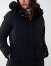 Blue Vanilla Midi Puffer Jacket with Fur Hood thumbnail 4