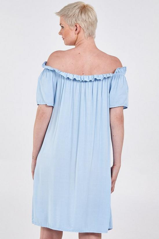 Blue Vanilla Bardot Frill Midi Dress 4