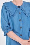 Blue Vanilla Collar Frill Sleeve Button Front Mini Dress thumbnail 2