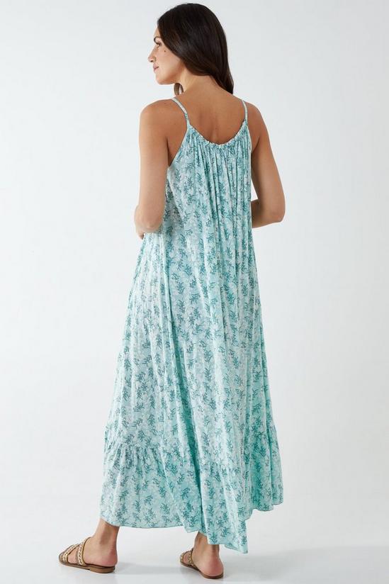 Blue Vanilla Ditsy Floral Strappy Midi Dress 2