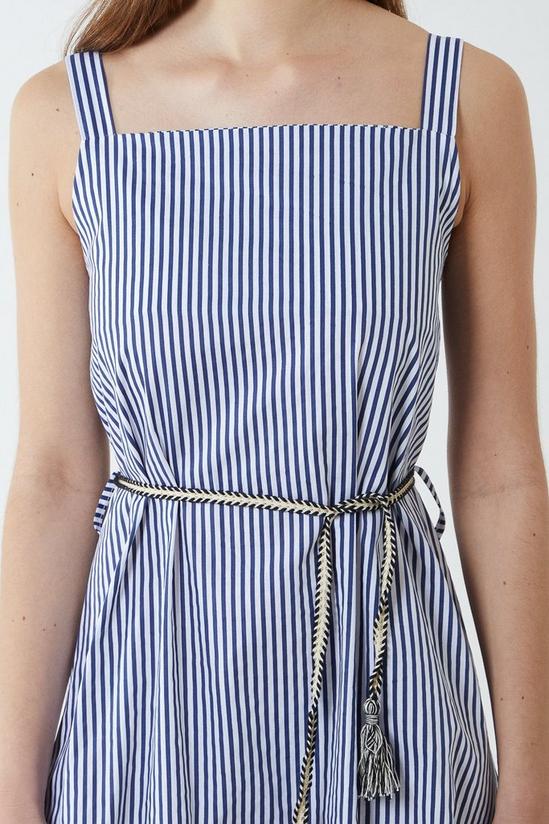 Blue Vanilla Striped High Low Tiered Dress 4