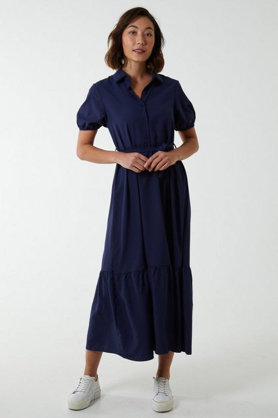 Blue Vanilla Belted Tiered Maxi Dress 2