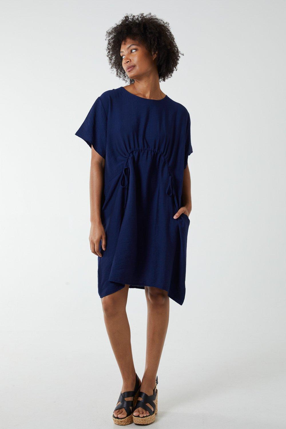 Cocoon Dress With Side Pockets