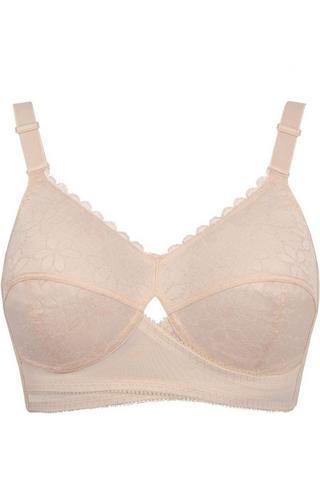LADIES M&S TOTAL SUPPORT FULL CUP BRA SIZE 36J CORAL NON WIRED NON PADDED