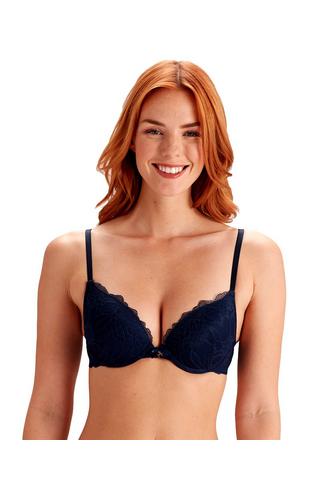 Triangle Plunge Push Up Bra with Lace by Wonderbra Online, THE ICONIC
