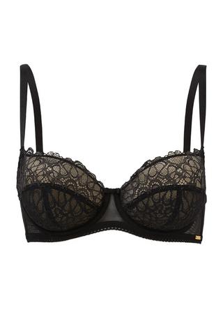 Pretty Polly Women's Peony Embroidery Non Padded Balconette Bra