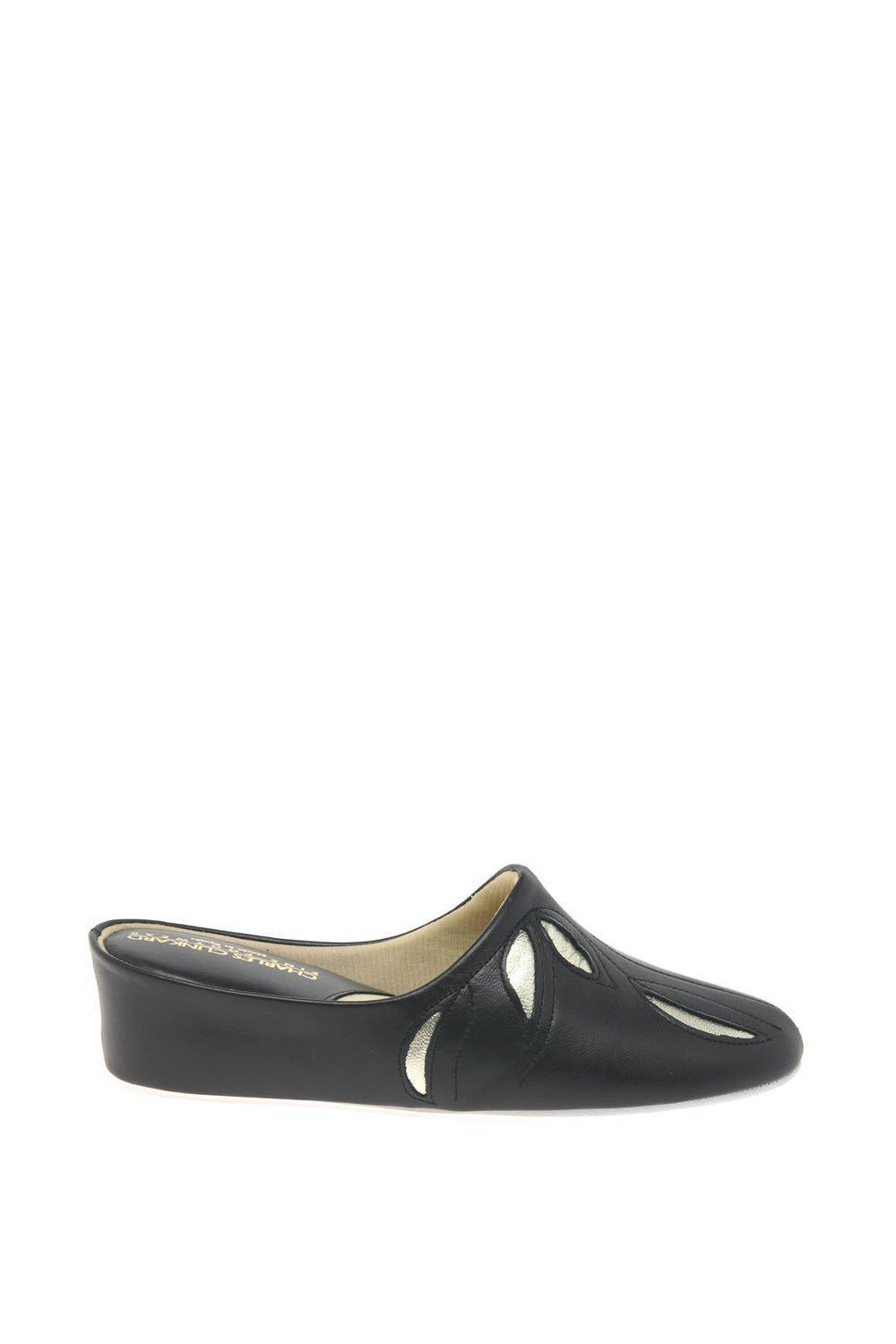 Charles Clinkard Women's 'Molly' Leather Slippers|Size: 6|black