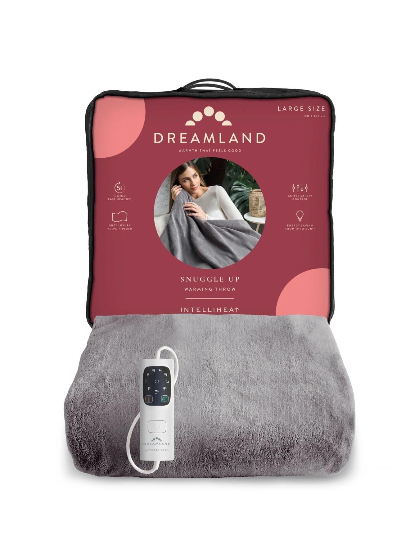 Dreamland Intelliheat Luxury Heated Throw - Grey