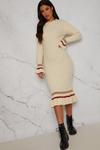 Chi Chi London Knitted Jumper Dress With Ruffle Trim thumbnail 1