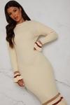 Chi Chi London Knitted Jumper Dress With Ruffle Trim thumbnail 2
