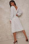 Chi Chi London Long Sleeve V Neck Sequin Midi Dress thumbnail 2