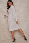 Chi Chi London Plus Size V Neck Sequin Midi Dress thumbnail 2
