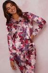 Chi Chi London Floral Pyjama Shirt Set thumbnail 2
