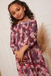 Chi Chi London Shirred Bodice Floral Midi Dress thumbnail 2