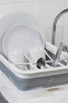 Beldray Grey Collapsible Dish Drainer with Cutlery Divider thumbnail 4