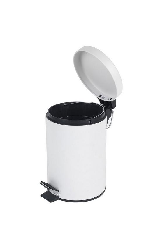 Beldray White Round Waste Pedal Bin with Soft Closing Lid 4