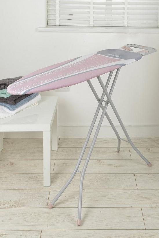 Russell Hobbs Grey/Pink Ironing Board with Iron Rest and 100% Cotton Cover 4