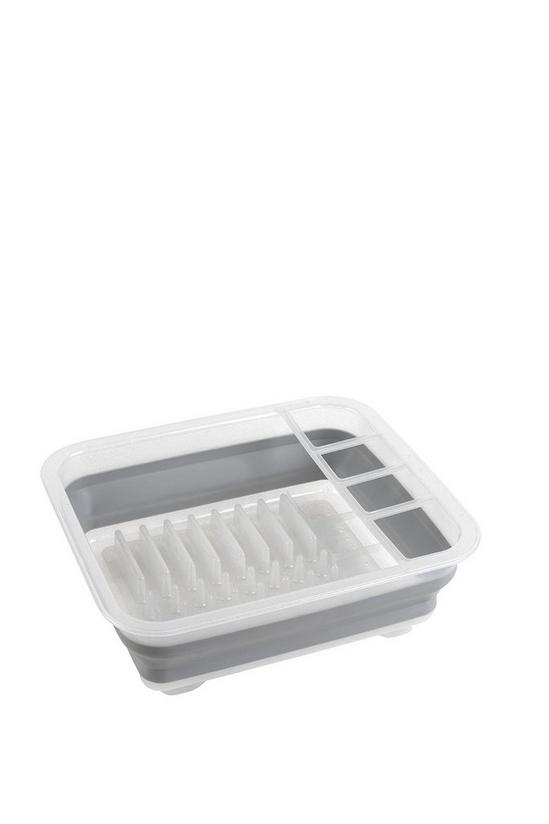 Beldray Glisten Glitter Grey Collapsible Dish Drainer with Cutlery Divider 1
