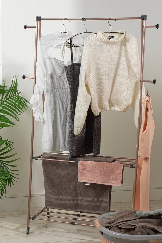 Beldray Get The Look Grey/Rose Gold Dual Clothes Airer and Rail 2
