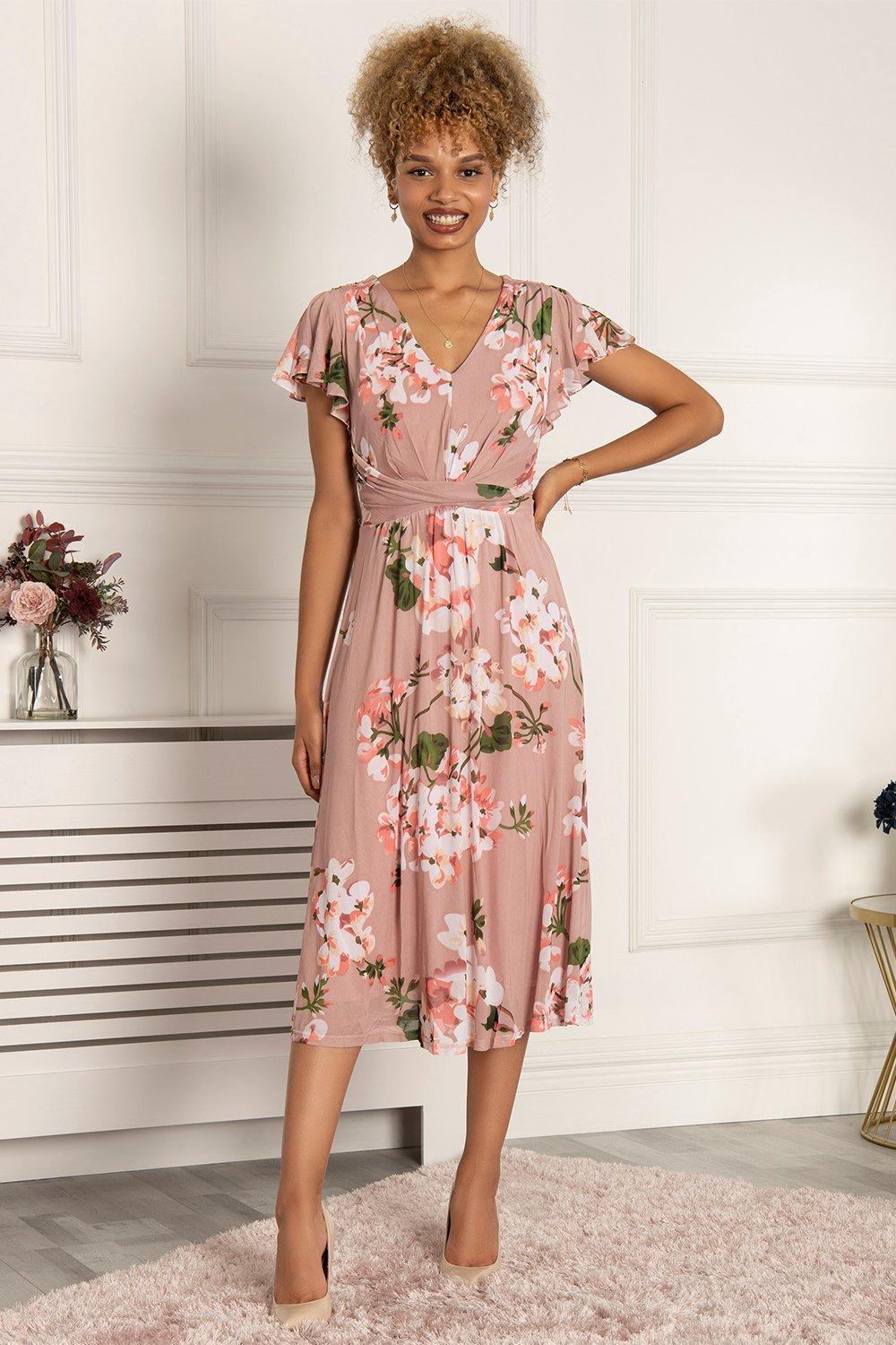 Shirley Floral Print Mesh Dress